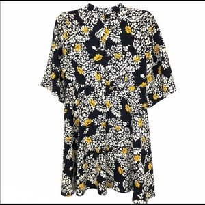 ZARA BLACK FLORAL MINI DRESS